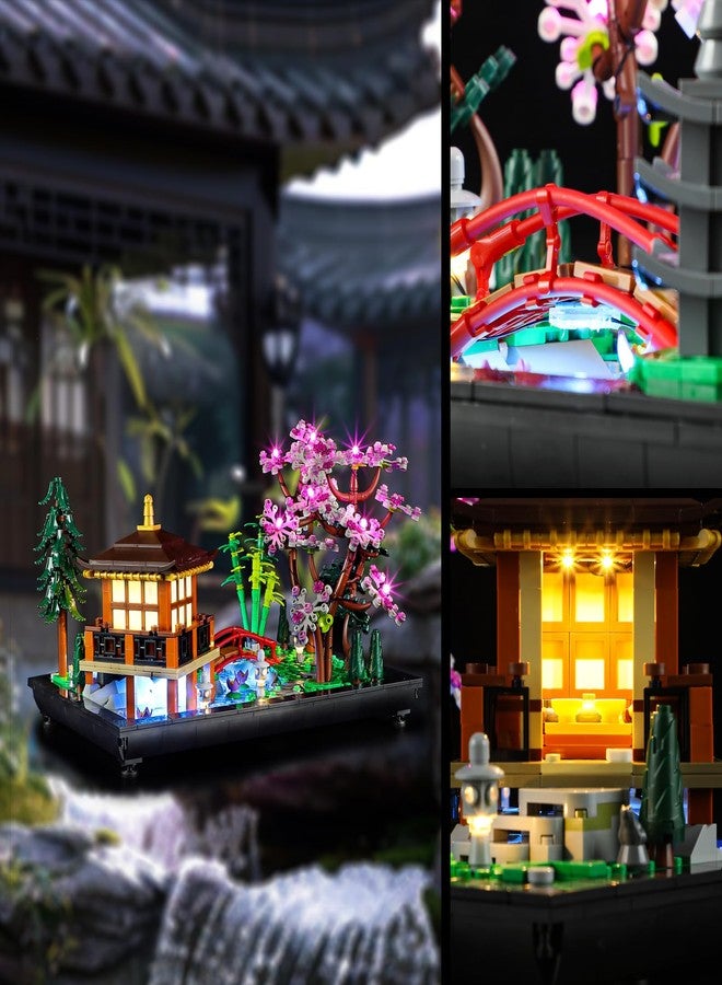 Vaodest مصباح LED من Vaodest لمجموعة Lego 10315 Icons Tranquil Garden، تصميم وتكوين متوافق مع الموديل 10315 (مصباح LED فقط، وليس مجموعة مكعبات البناء). - Image 4